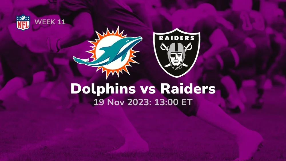 Miami Dolphins Vs Las Vegas Raiders Prediction 11/19/2023